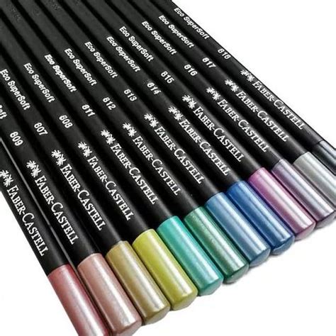 Lápiz Faber Castell SuperSoft x 12 Tonos Metalizados Batik Librería