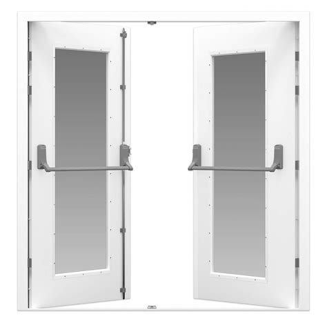 Glazed Double Fire Exit Door Lathams Steel Doors