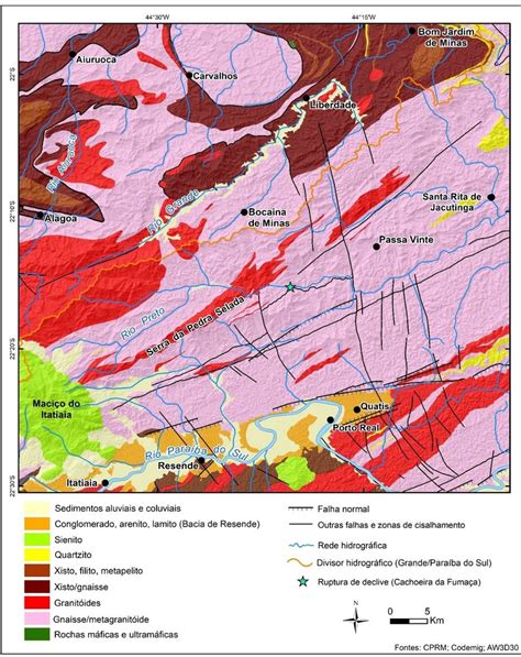 Mapa geológico simplificado unidades litológicas agrupadas segundo