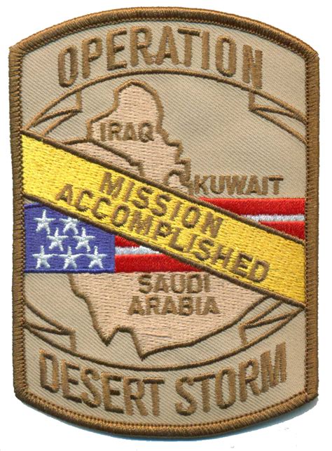 Operation Desert Storm Patch- No Hook and Loop – Military, Law Enforcement and Custom Patches by ...