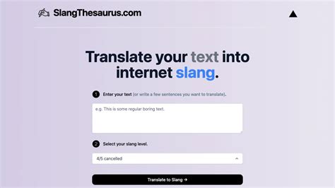 Slang Thesaurus : L'outil IA pour Maîtriser le Vocabulaire Argotique