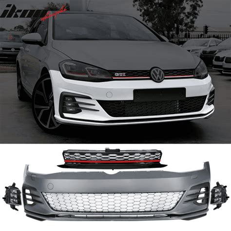 Compatible With 17 19 Vw Golf Mk7 75 Gti Style Front Bumper Cover Kit