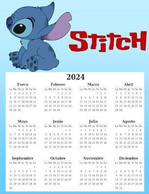 Calendario Stitch En Dibujos De Globos Modelos De Hojas