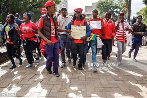 Supporters Of The Zimbabwean Opposition Alliance Parties Hold Banners News Photo Getty Images