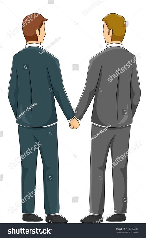 Back View Illustration Male Same Sex Stock Vector Royalty Free Shutterstock