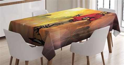 Ambesonne Hip Hop Tablecloth Rectangular Table Cover Rap Music City