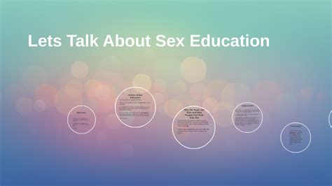 Lets Talk About Sex Education By Sarah Mitchell