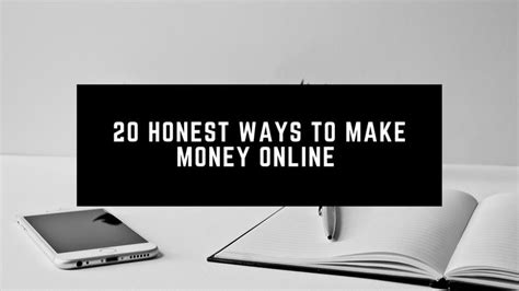 An Open Book With The Title 20 Honest Ways To Make Money Online