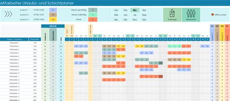 Mitarbeiter Urlaubs Und Schichtplaner Office Lernen