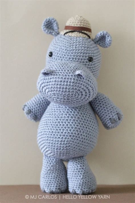 Crochet Amigurumi Hippo Pattern Only Harvey Hippo Pdf Etsy