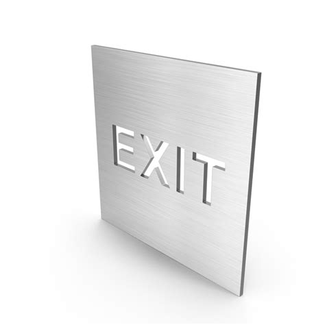 Stainless Steel Exit Sign Png Images And Psds For Download Pixelsquid