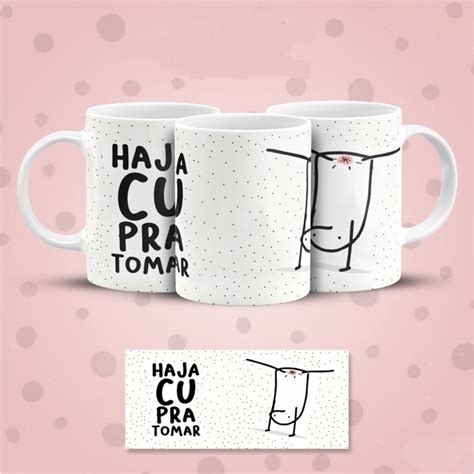 Caneca Flork Meme Haja Cu Pra Tomar Porcelana 325ml Md24 Shopee Brasil