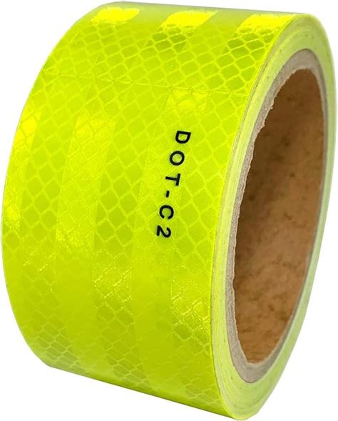 Trucks Bikes Cargos Vehicles Dot C2 2inch X21ft High Intensity Fluorescent Yellow Reflective