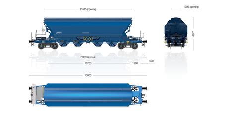 Tanoos 78m³ T03A 4 axle self unloading Hopper Wagon Greenbrier Europe