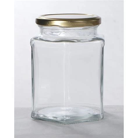 Food Grade Metal Cap Ml Hexagonal Glass Jar For Packaging At Rs