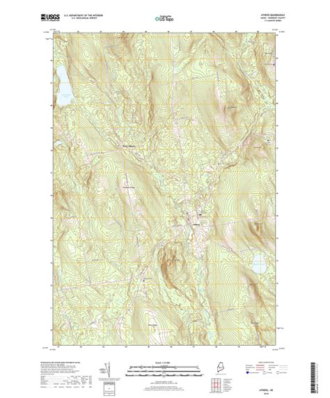 Athens Maine 24k Topo Map