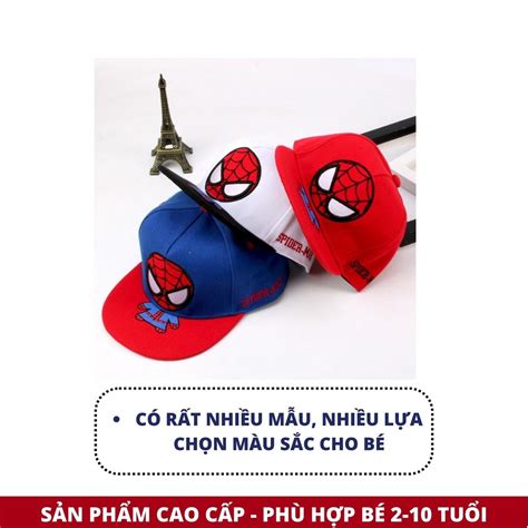 Mua Mũ lưỡi trai cho bé mũ nón SIÊU NHÂN NHỆN loại CAO CẤP BIKINI VN giá rẻ nhất TecKi Vn