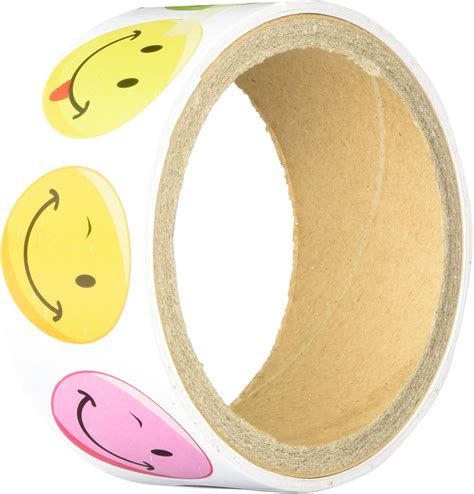 Amazon.com: Silly Smile Face Stickers 1.5 in (1 Roll) : Toys & Games