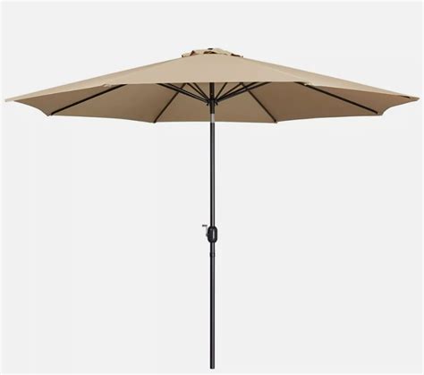 9ft 10ft Patio Umbrella Market Table Umbrella Outdoor 6 Ribs Push Button Tilt Ebay