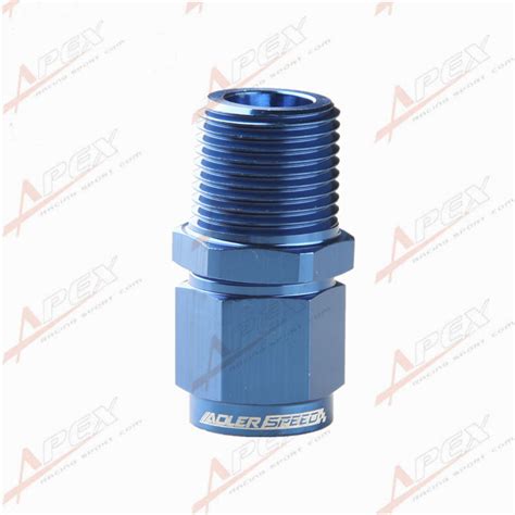 6an An 6 Female Swivel To Male 3 8 Npt Straight Aluminum Adapter Fitting Blue Ebay