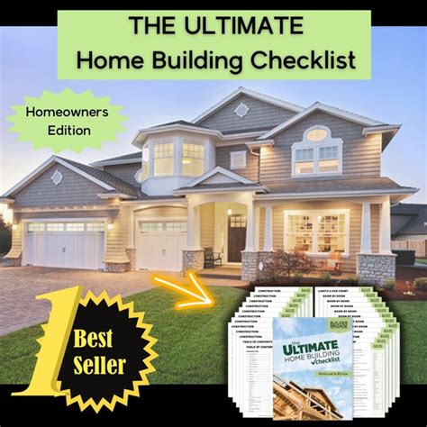 The Ultimate New Home Construction Checklist Homeowner Etsy