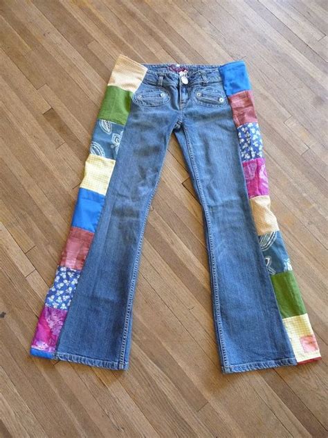 Patchwork Jeans Handmade Unique Clothing Vintage Patchwork Vintage And