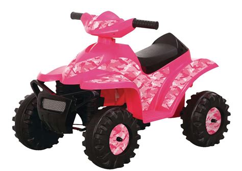 Rollplay 6v Electric Mini Ride On Quad Atv 32kmh Kids Pink Camo