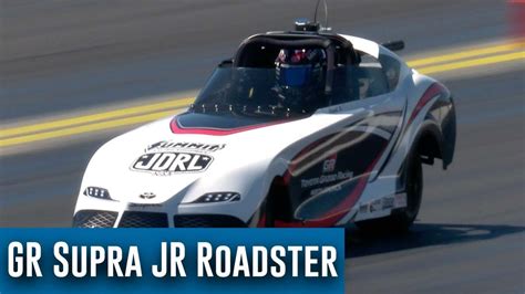 Antron Brown Makes FIRST Pass In The Toyota GR Supra Jr Roadster YouTube