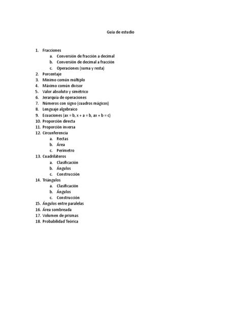 Guía de Estudio | PDF 