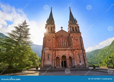 Covadonga Catholic Sanctuary Basilica Church In Cangas De Onis