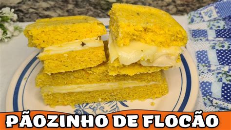 Pãozinho de Flocão no Micro ondas muito rápido DINHA MORAES YouTube