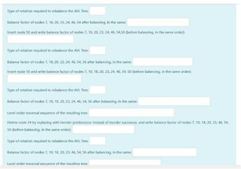 Solved Given The Following AVL Tree Perform The Following Chegg