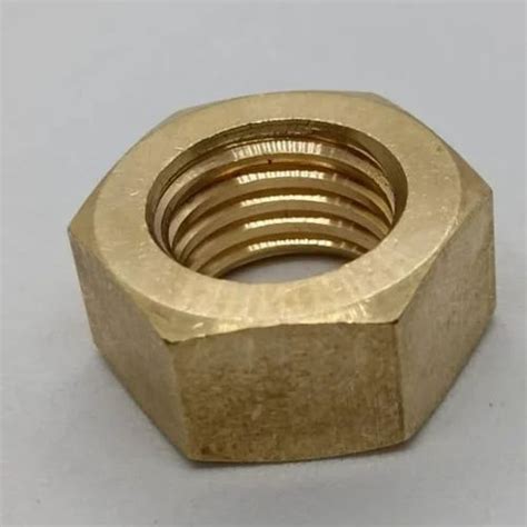 Polished Golden Brass Hex Nut For Hardware Fitting Inner Diameter