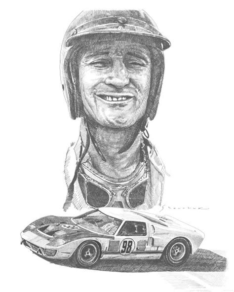 Gallery Of Artist Yuriy Shevchuk 1966 Ken Miles Daytona 98 Ford Gt 40