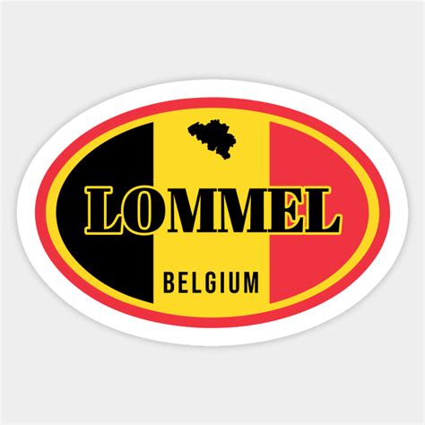 Lommel Belgium Oval Flag Lommel Sticker TeePublic