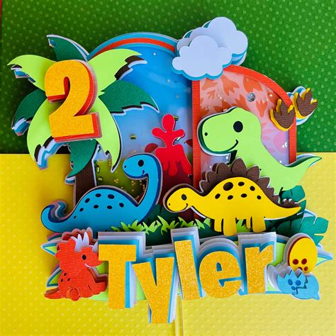 Dino Cake Topper Baby Dinosaur One Birthday Dinosaur Decoration