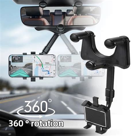 Suporte Para Celular Veicular Multifuncional 360 Graus Espelho