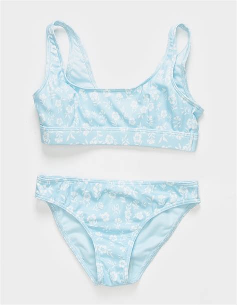 Roxy Ditsy Dream Bralette Girls Bikini Set Sky Blue Tillys