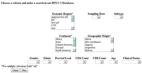 HTLV 1 Molecular Epidemiology Database
