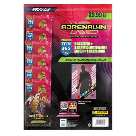 KARTY piłkarskie FIFA 365 2024 ADRENALYN XL MULTIPACK PANINI 5 saszetek