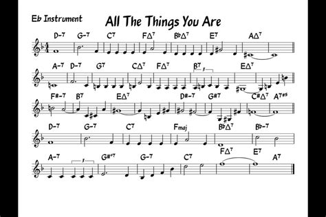 All The Things You Are Chord Chart A Visual Reference Of Charts Chart Master