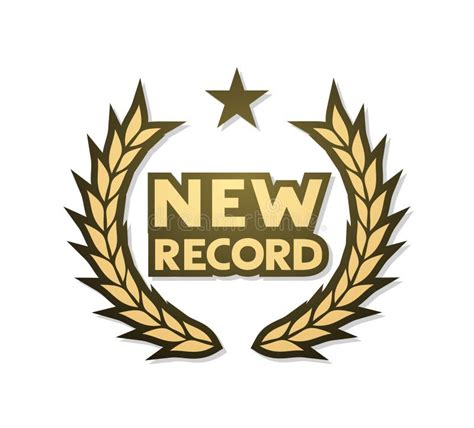 New Record Symbol Stock Vector Illustration Of Laurel 290280912