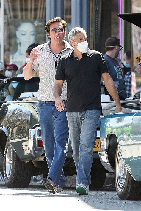 Ben Affleck And George Clooney Are Spotted Hugging On Movie Set
