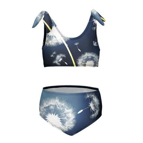 Dandelions Flying Girl S Piece Bikini Set Beach Sport Swimsuit