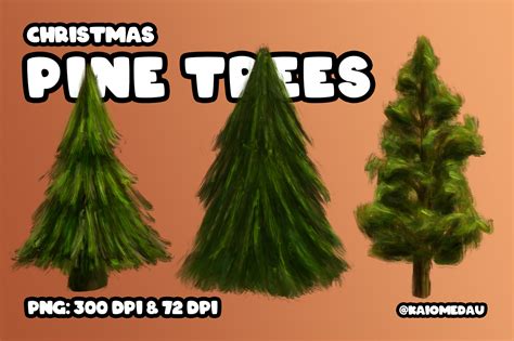 Christmas Pine Trees Illustrations Graphic By Kaio Medau · Creative Fabrica