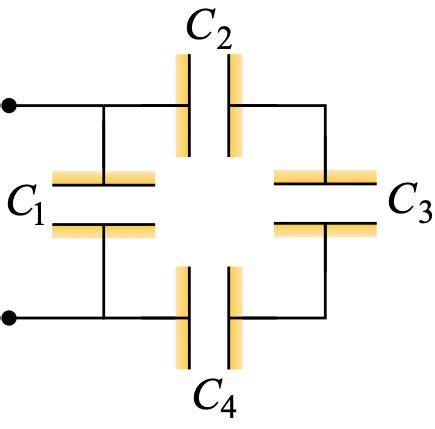 Solved The Figure Shows A Network Of Four Capacitors With C1 Chegg