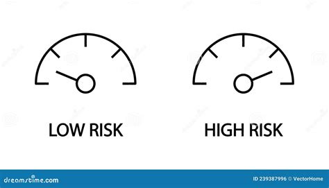 Low High Risk Icon Line Color Vector Illustration Stock Vector