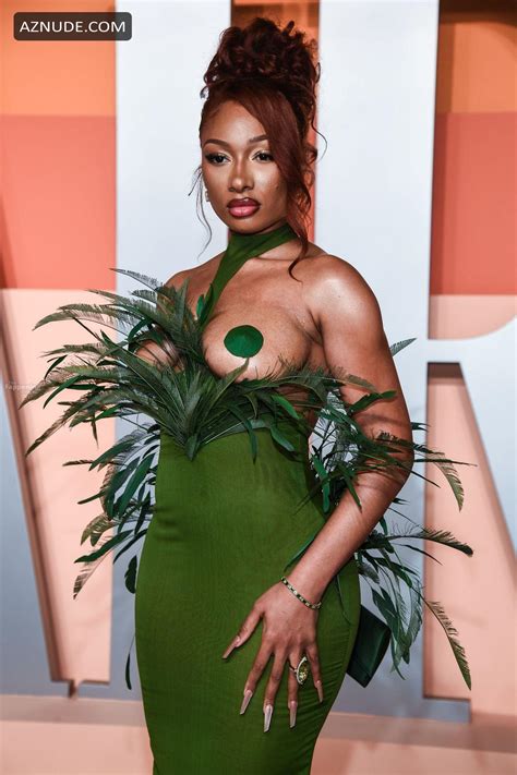 Megan Thee Stallion Stuns Sexy Shows Off Her Hot Boobs At The Vanity Fair Oscar Awards In