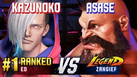 SF6 KAZUNOKO 1 Ranked Ed Vs ASASE Zangief Ranked Matches YouTube