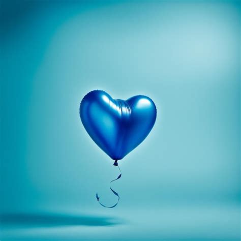 Premium Photo | Blue color Heart shaped balloons isolated on Blue ...